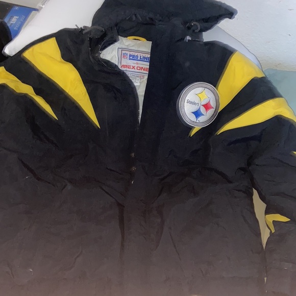 authentic pro line vintage steelers bomber/jacket size XL - Picture 3 of 4